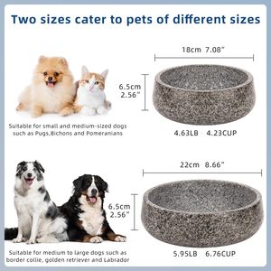 Bol pour chien en granit classique VSTONE - Durable et écologique, utilisation en camping, forme ronde, grande capacité - Product Image 5