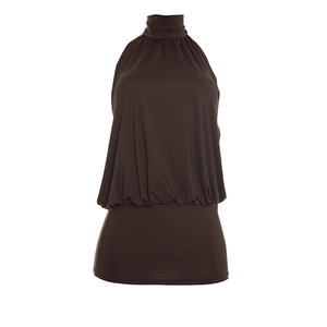 Viviblook J26DS023 Nouvelle Robe Mini Moulante de Soirée pour Femme, Couleur Unie, Sans Manches, Dos Nu à Lacets - Product Image 4