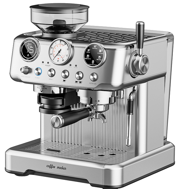 New Products Stainless Steel 19Bar Cafetera Espresso Machine Soft Pod Coffee Maker Milk Automatic Expresso Machine With Grinder