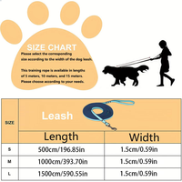 NOVIPET Laisse pour chien imperméable bicolore en PVC, texture ondulée antidérapante, longue laisse d'entraînement en sangle enduite pour usage intensif