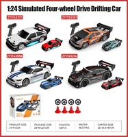 Voiture télécommandée miniature de course sportive à grande vitesse Zhorya 2,4 GHz à l'échelle 1:24, modèle de drift RC, jouet pour enfants