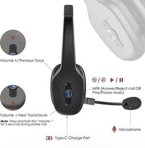 Casque de centre d'appels avec micro casque antibruit pour services de conseil téléphonique, assurances, hôpitaux - Product Image 3