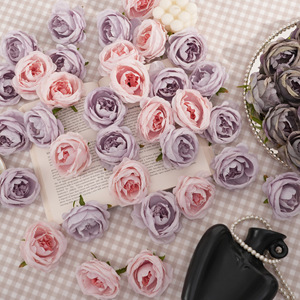 Têtes de roses artificielles Sujing, fleurs en soie rose, faites à la main, pour décoration de mariage, maison, accessoires pour la Saint-Valentin - Product Image 1