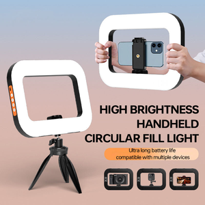Kit d'éclairage pour selfie pour smartphone, stabilisateur vidéo mobile LED portable, éclairage de remplissage, lumières rechargeables pour téléphone caméra - Product Image 4