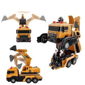 Juguete de Excavadora RC DWI Dowellin, Camión RC, <span class=keywords><strong>Autobots</strong></span> de Transferencia, Excavadora de Control Remoto, Juguete de Coche Robot para Niños - Product Image 1