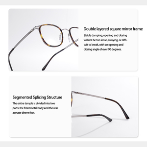 Vintage <b>Round</b> Eyewear <b>Frame</b> Fashion Ultrathin Myopia Glasses <b>Frame</b> Business Optical Spectacle <b>Frame</b> for Daily Wear - Product Image 6