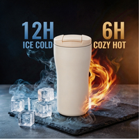 Nouvelle tasse à café isotherme personnalisée avec logo, 12 oz, en acier inoxydable, tasse de voyage sans BPA, anti-fuite, réutilisable, pour cadeaux