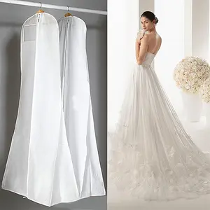 Copertura per abito da sposa copertura protettiva per abiti da sposa abiti da sera cappotti per abiti borsa per abiti da sposa traspirante antipolvere