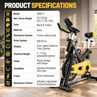 Siap Kirim Sepeda Spinning MOQ Rendah Tersedia di Gudang Sistem Belt Drive Senyap Sepeda Olahraga Rumahan Harga Grosir Pabrik Dukungan OEM ODM