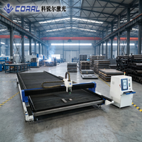 Machine de découpe laser à fibre CNC grand format robuste CORAL, à rail de guidage, pour tôles métalliques, personnalisable, vente directe usine