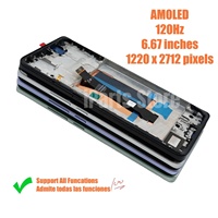Écran de remplacement IPARTS pour Redmi Note 14 Pro+ 5G Pro Plus 24115RA8EG 24115RA8EI AMOLED avec écran tactile et châssis assemblé OEM
