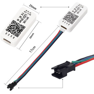 Controlador de <span class=keywords><strong>luz</strong></span> de píxeles inalámbrico SP110E WS2811 WS2812B ws2812 regulador de intensidad SK6812 RGB RGBW APA102 WS2801 pixeles tira de <span class=keywords><strong>Led</strong></span> IOS Android - Product Image 5