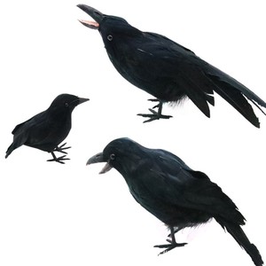 Cuervo Negro de Peluche Realista para Halloween con Diseño de Pico Abierto, Adorno de Jardín para el <span class=keywords><strong>Festival</strong></span> de los Fantasmas, Modelo Aterrador para Año Nuevo y Navidad - Product Image 1