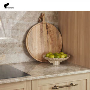 Tostone להתאמה אישית בז 'leathered taj mahal brazil קוורץ אבן ספסל עבור מטבח מפל טבעי אבן מפל מים טבעי - Product Image 3