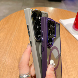 Étui de téléphone transparent de luxe avec recharge magnétique sans fil pour <span class=keywords><strong>Samsung</strong></span> Galaxy S26 S25 Ultra S24 S23 <span class=keywords><strong>FE</strong></span> - Product Image 3