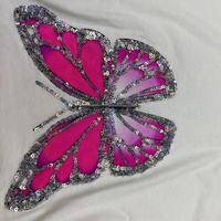 Patchs en sequins 3D de haute qualité, papillon, alphabet, cœur, fleur, pour vêtements et chapeaux, design de mode