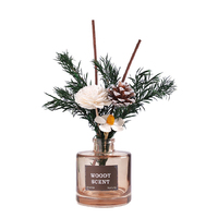 Diffuseur de parfum d'ambiance de luxe personnalisé 120 ml, aromathérapie, désodorisant, décoration de fleurs séchées, huile essentielle, ensemble de diffuseur à roseaux