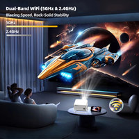 Projecteur intelligent portable Topleo WiFi LED Full HD Android 14 4K Vidéo Mini projecteur domestique avec haut-parleurs intégrés courte focale