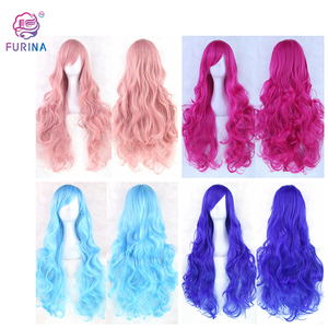Peluca de <span class=keywords><strong>cosplay</strong></span> sintética de fibra de alta temperatura, cabello largo y ondulado, varios colores, <span class=keywords><strong>barato</strong></span> - Product Image 2