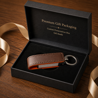 Clé USB 2.0 en cuir PU personnalisée OEM, nouveau cadeau promotionnel d'entreprise, emballée, 16 Go/32 Go/64 Go, pour la vente en gros