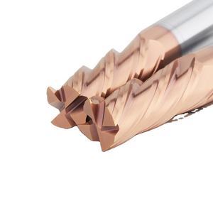 ZHY <span class=keywords><strong>UEX</strong></span> Fraises à queue carrées en carbure à 4 cannelures, revêtement TIALSIN, 60 Hrc, haute vitesse - Product Image 4