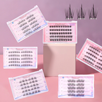 Populaire de haute qualité princesse agrandie Double oeil coréen PBT Fiber cils Extension voyage réutilisable auto-adhésif pas besoin de colle