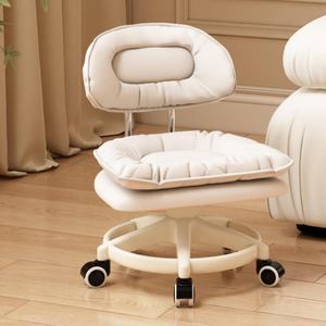D Modern Wooden <b>Small</b> Stool With Wheels Universal Mobile Backrest <b>Chair</b> and <b>Small</b> Bench for Home Furniture Use for Living Room - Product Image 6
