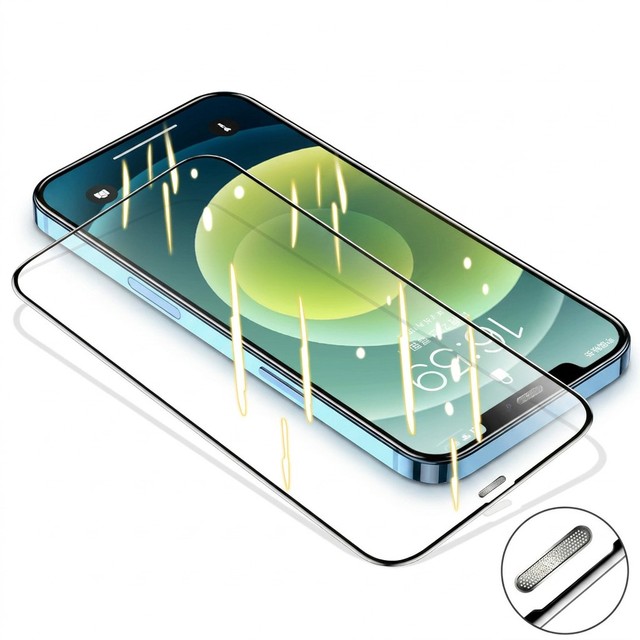 Ready to Ship 9H 2.5D Tempered Glass Silk Screen Printing Black Border Big Curve Protector for 17 Pro Max Shield