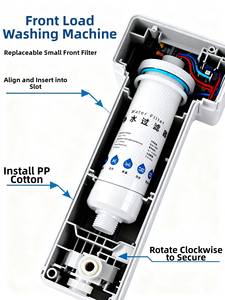 Cartouche <span class=keywords><strong>PAC</strong></span> 3-en-1 en PP avec charbon actif et inhibiteur de calcaire pour purificateur à membrane d'osmose inverse et ultrafiltration 800G - Product Image 2