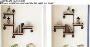 <span class=keywords><strong>Étagère</strong></span> <span class=keywords><strong>murale</strong></span> en fonte noire de Chine Décoration d'intérieur de haute qualité et support de rangement de décoration de magasin <span class=keywords><strong>vintage</strong></span> - Product Image 5