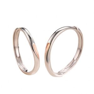 Romantic Simple Heart Puzzle Couple <b>Ring</b> for Wedding Jewelry Valentine's Day Gift Open <b>Adjustable</b> <b>Ring</b> - Product Image 5