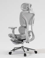 Chaise de bureau moderne, confortable et ergonomique, avec vérin à gaz, dossier en maille, repose-pieds inclinable, design de chaise de bureau convertible en lit