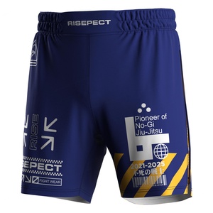 Shorts de combat MMA pour hommes avec doublure intérieure, fente haute, conception double couche, séchage rapide, coutures renforcées pour l'entraînement et le sparring - Product Image 2