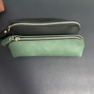 Estuche para bolígrafos <span class=keywords><strong>de</strong></span> cuero Crazy Horse vintage, funda minimalista <span class=keywords><strong>de</strong></span> cuero genuino para plumas estilográficas y lápices, organizador <span class=keywords><strong>de</strong></span> artículos <span class=keywords><strong>de</strong></span> oficina. - Product Image 2