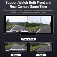 Caméra DVR pour voiture 4G Android 8.1 GPS App Monitor Wifi Mirror Dash Cam Caméras avant et arrière FHD 1080P Auto Drive Recorde