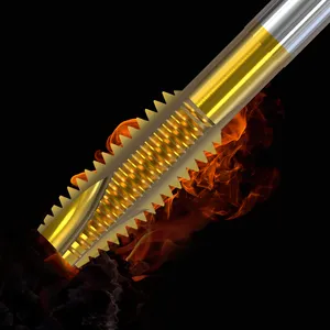 Drill HUHAO Up And Down Spiral Thread Tap Straight Screw Taps Coated Cnc Metal Thread Drill Bits