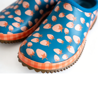Bottes de pluie de travail de haute qualité pour femmes - Utilisation toutes saisons - Caoutchouc EVA léger - Bout rond - Bottes de pluie thermiques pour l'agriculture