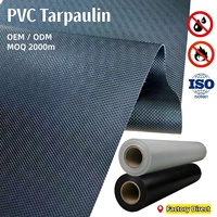Tissu de bâche gaufré antidérapant enduit de PVC, tissé uni, ignifuge et imperméable pour tapis de voiture