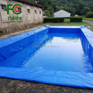 야외 야채 꽃 농업 및 자동차 대피소 용 6*20m 헤비 듀티 짠 방수포 방수 블루 플라스틱 방수포 지붕 커버 - Product Image 5