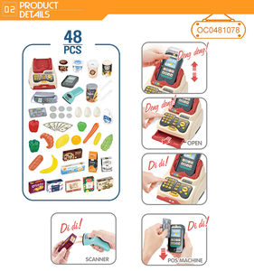 Giocattoli di Ruolo per la Spesa al Supermercato, Negozio per Bambini con Registratore di Cassa - Product Image 3