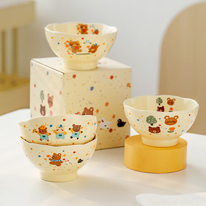 5 Inch Hand Pinched Lace Ceramic Hand Painted Underglaze, Ceramic Bowl, Plate Set Tableware