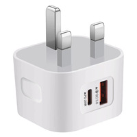 OEM 25W PD QC4.0 QC PD Dual Port Quick Fast Charger US EU UK Plug Portable Universal Wall Power Adapter Charger For Mobile Phone
