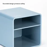 Deli nouveau Style multifonctionnel en plastique porte-stylo épaissi stylo douille boîte de rangement carré conception fournitures de bureau bureau