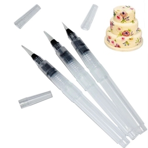3 stylos à eau pour la décoration de gâteaux, outils de décoration de gâteaux, pinceau à eau, stylo à peinture, stylo à gâteau en pâte à sucre, outils de décoration de gâteaux en sucre, bricolage - Product Image 1