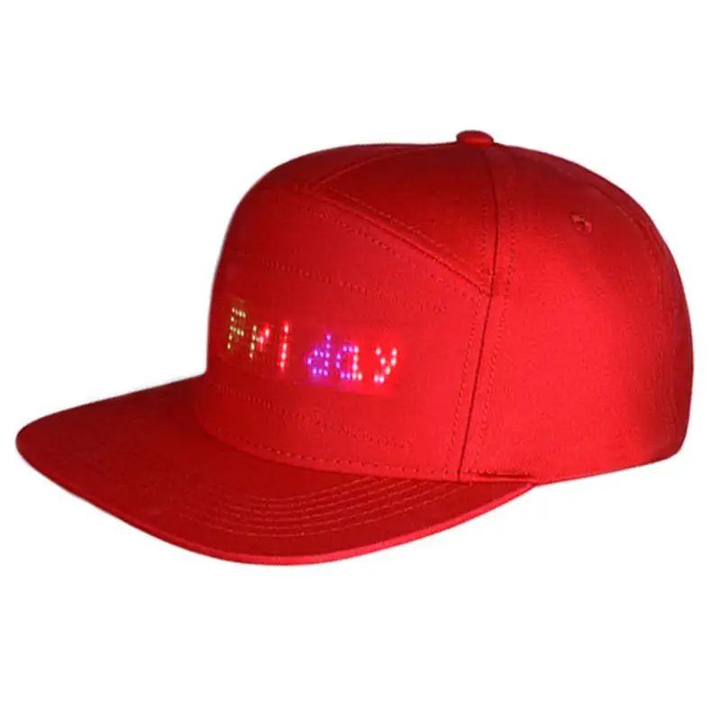 Decoration Message Flashing Light Up LED Display Hat gift items 2021 creative gift items 2021 creative advertising gifts