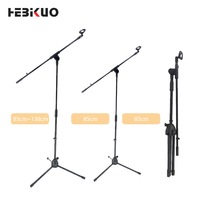 Support de microphone pliable portable en alliage et plastique HEBIKUO M-300, caractéristiques flexibles pour une utilisation sur scène