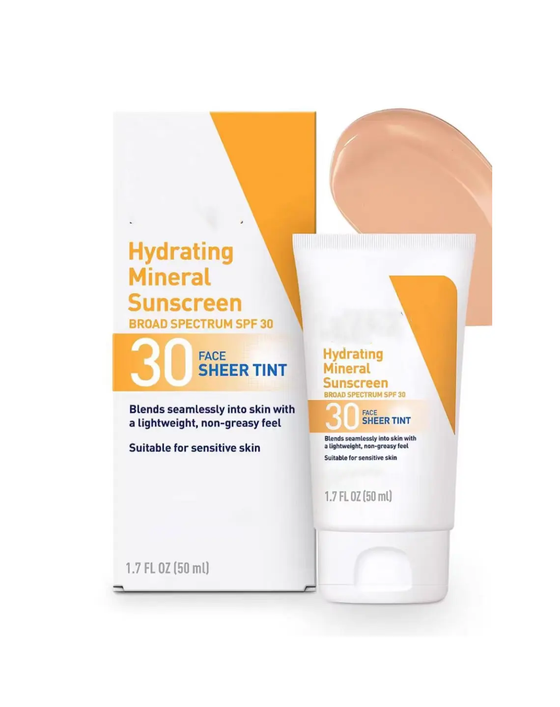 Tinted Sunscreen with SPF 30 | Hydrating Mineral Sunscreen With Zinc Oxide & Titanium Dioxide Sheer