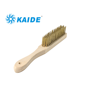 Brosses en fil <span class=keywords><strong>de</strong></span> cuivre et <span class=keywords><strong>de</strong></span> <span class=keywords><strong>laiton</strong></span> les plus populaires avec manche en bois pour l'industrie, certifiées ISO - Product Image 3