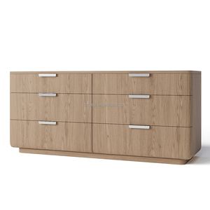 FERLY 2024 Design Armoire à 6 tiroirs en bois de chêne massif avec grand <span class=keywords><strong>rangement</strong></span> pour <span class=keywords><strong>commode</strong></span> de chambre à coucher pour bébé - Product Image 4