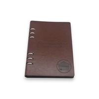 Carnets de planification scolaire A5 super épais en cuir rigide avec reliure cousue, écologiques, à feuilles mobiles, avec logo personnalisé, promotionnels, 80 pages
